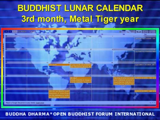 Buddhist lunar calendar III. month Metal Tiger year