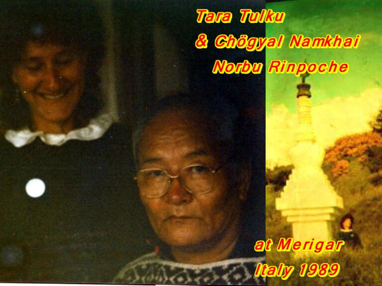With Namkhai Norbu Rinpoche in Merigar June 1989