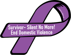 12149-custom-ribbon-magnet-sticker-Survivor-+Silent+No+More!+++End+Domestic+Violence