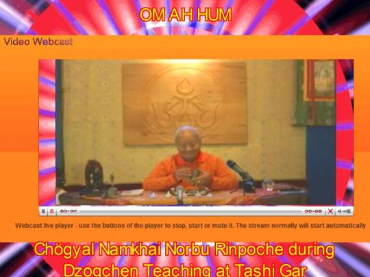 Chögyal Namkhai Norbu during Tashi Gar Teaching